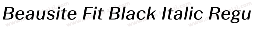 Beausite Fit Black Italic Regular字体转换